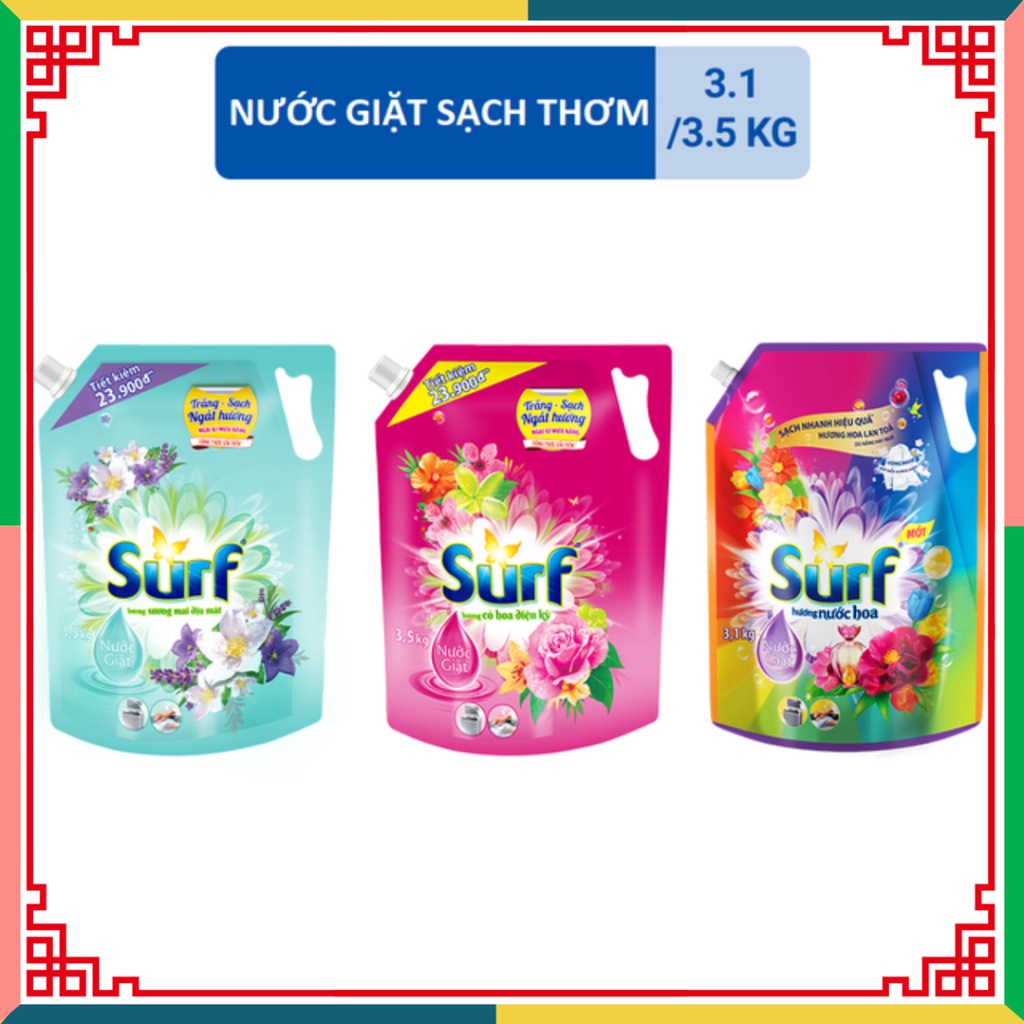 Nước giặt Surf túi 3.3kg/3.1L