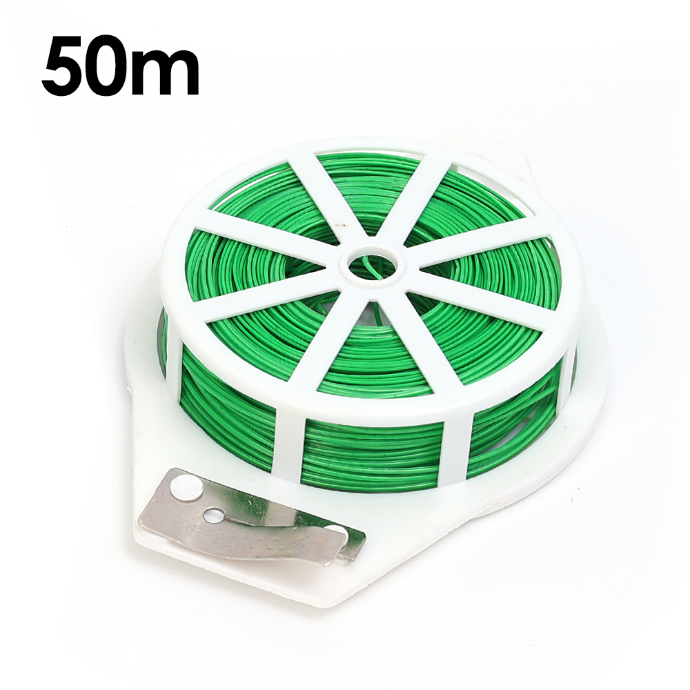 20/50/100M Garden Cable Tie Plant Twist Tie with Cutter Gardening