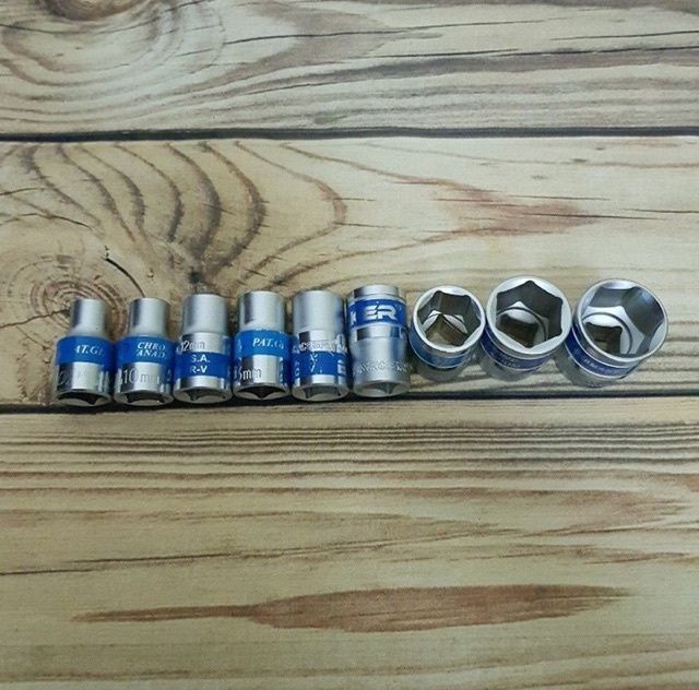Đầu Típ (Đầu Tuýp) Đầu Khẩu Ngắn 1/2 (Đủ Size)