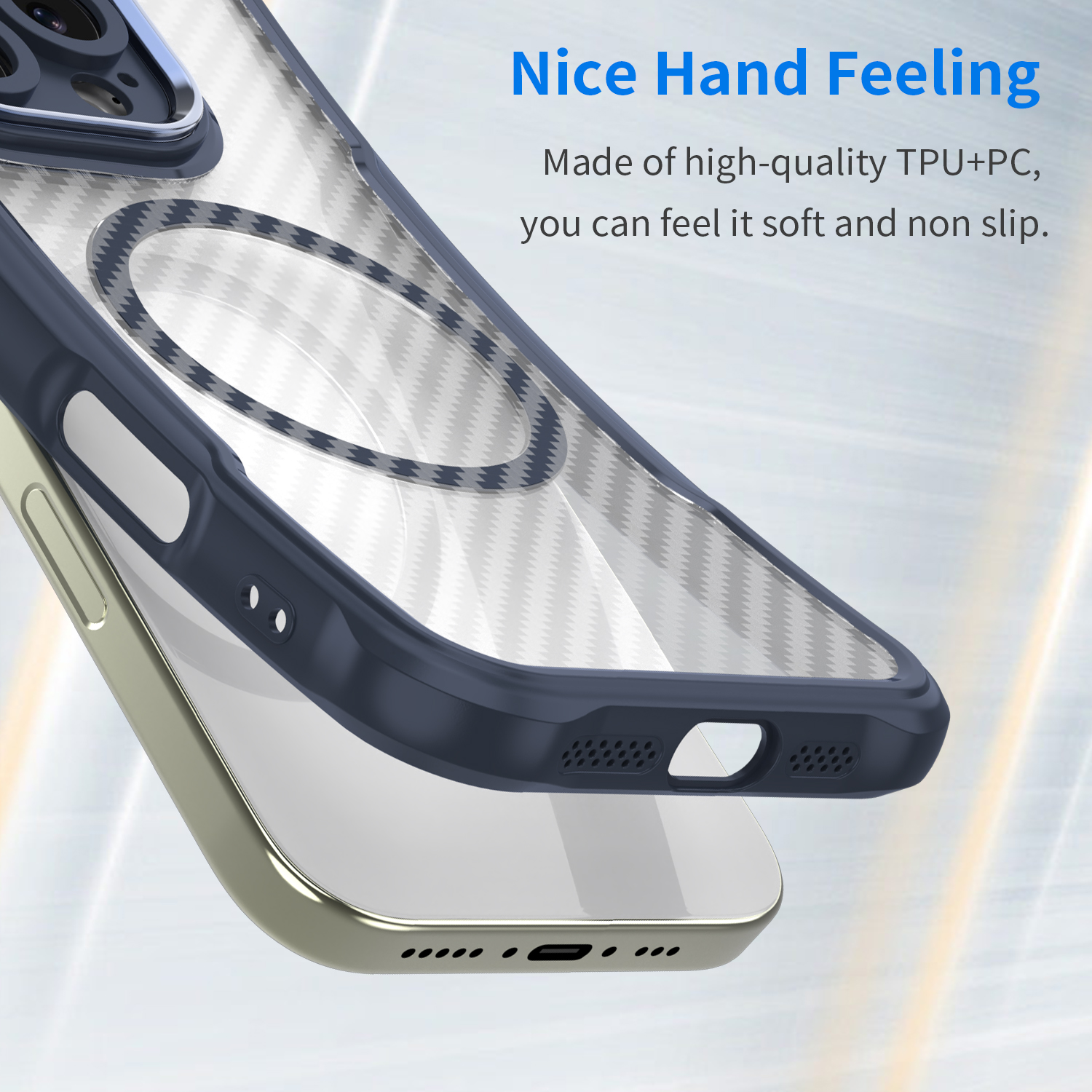 iPhone 15 Pro Max Phone Case with MagSafe,Carbon Fiber Magnetic Phone Case Cover for iPhone 15 Pro Max.