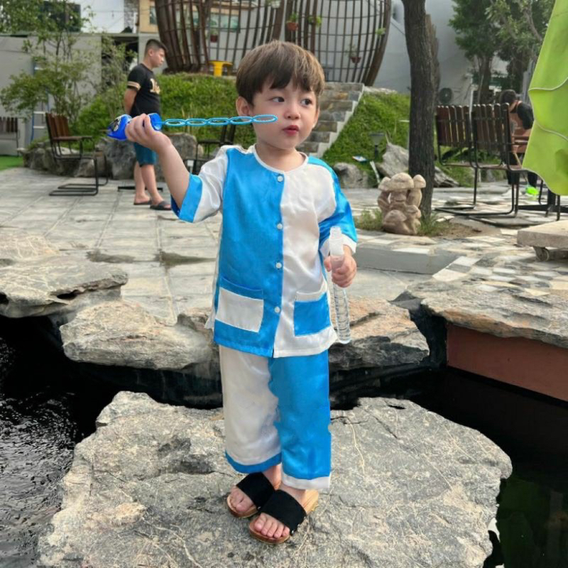 Bộ quần áo bà ba phối cho bé