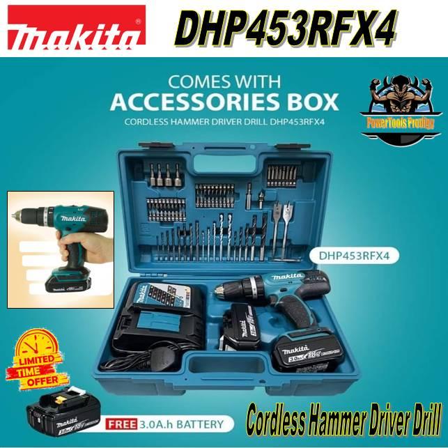 Makita DHP453RFXX4 18V Cordless Hammer 