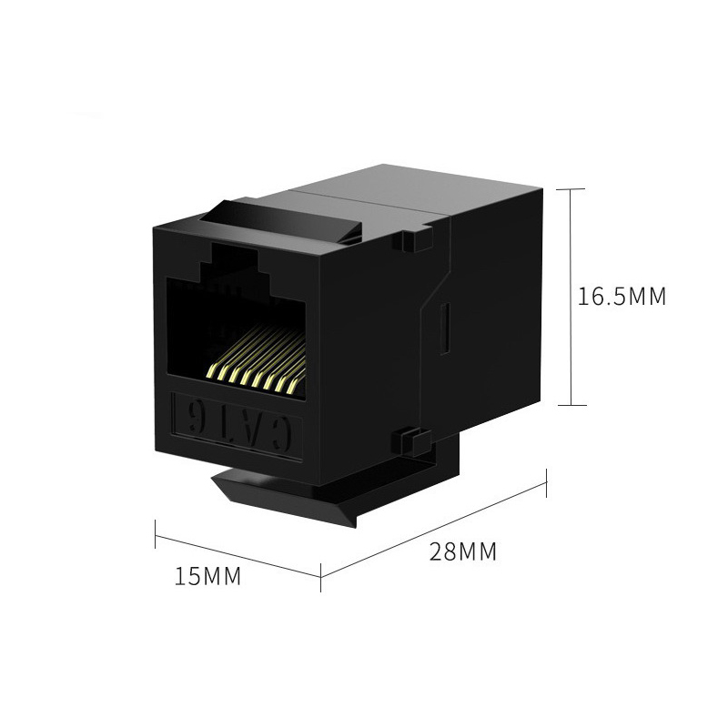 [North Bring] RJ45 Connector CAT6 Straight Through Network Module Information Socket CAT5E Jacks Inline Coupler Cable Adapter Ethernet Keystone Jack