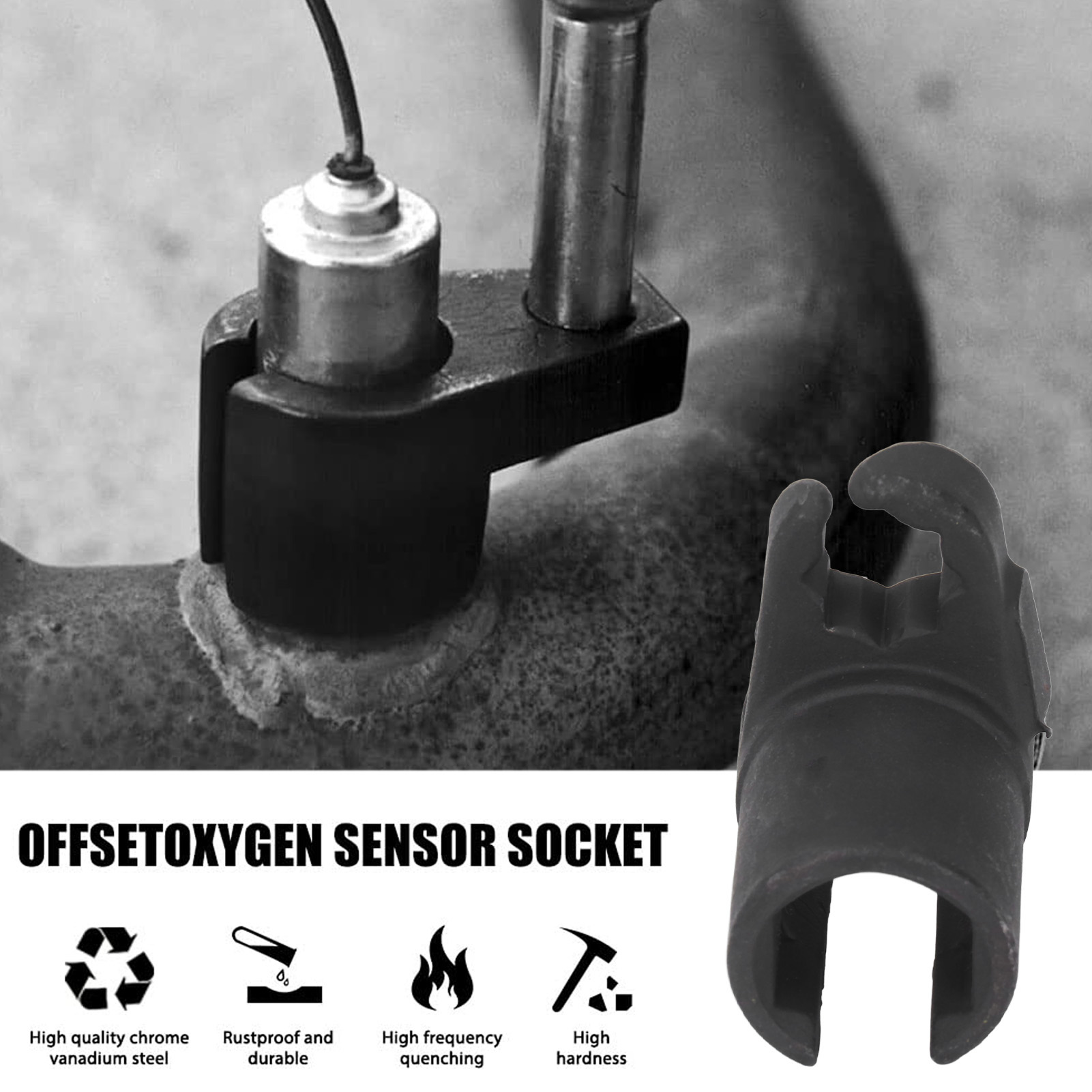 Oxygen Sensor Socket Oxygen Sensor Sleeve Removal Crowfoot High Strength Cr Mo Steel for Car