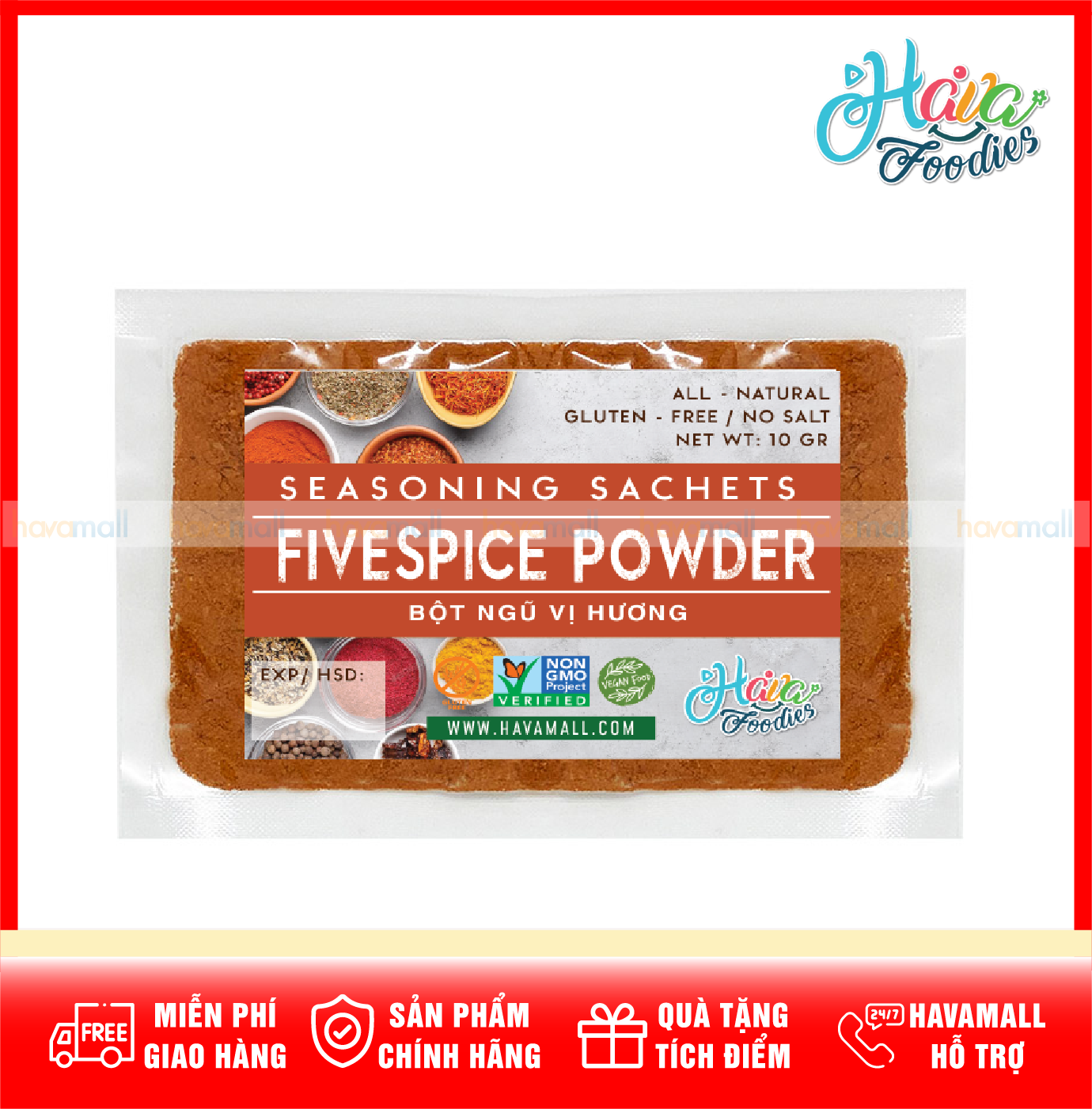 [HOÀN TIỀN MAX 10%][ HÀNG CÔNG TY NHẬP KHẨU ] Ngũ Vị Hương Gói 10gr - Five Spice Powder