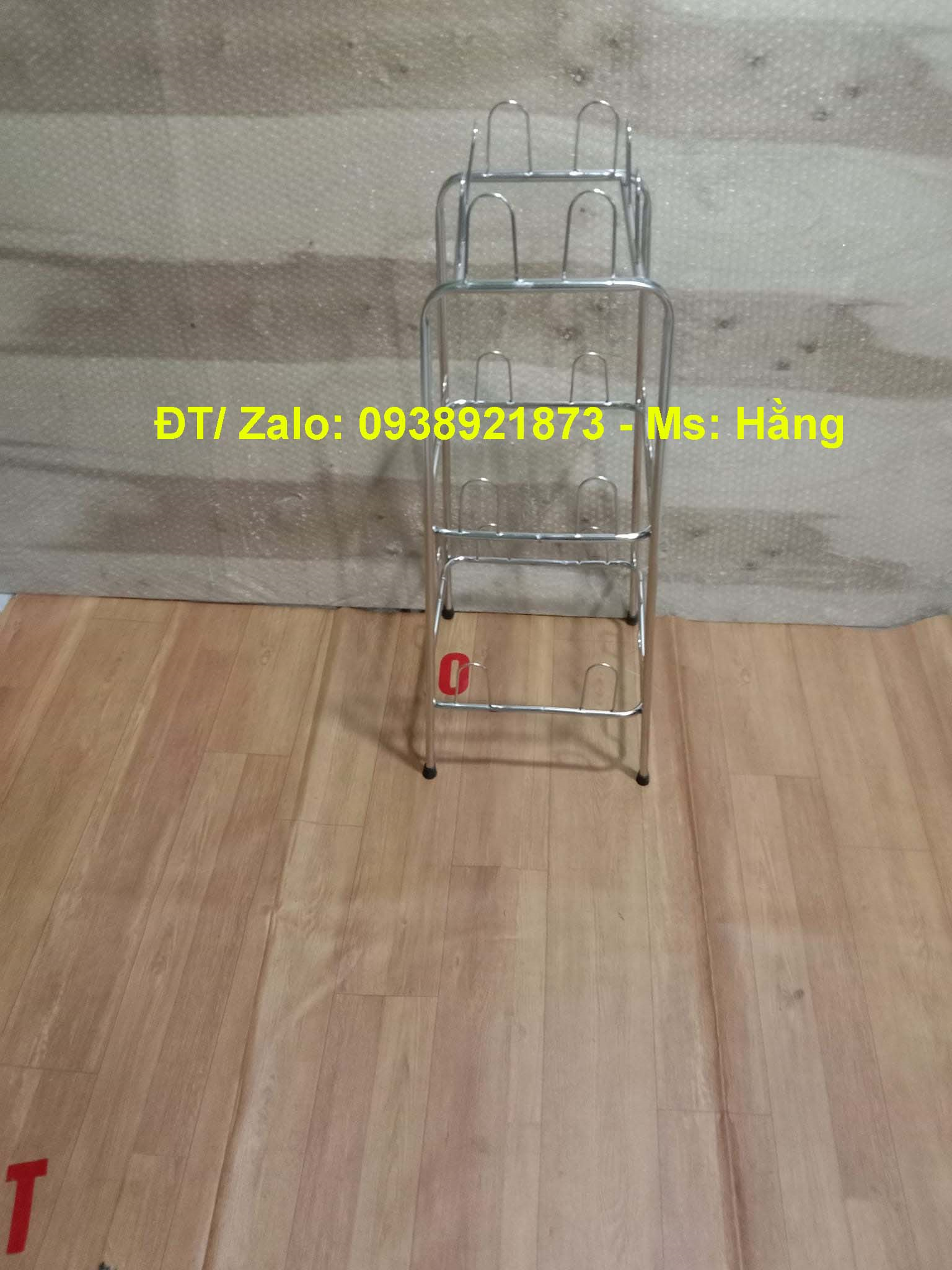Kệ treo giày dép kệ sỏ dép inox cao cấp 3 tầng – mã: ksd01i –