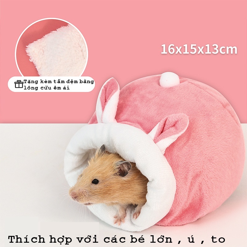 Nhà ngủ bông hình thú dễ thương cho hamster