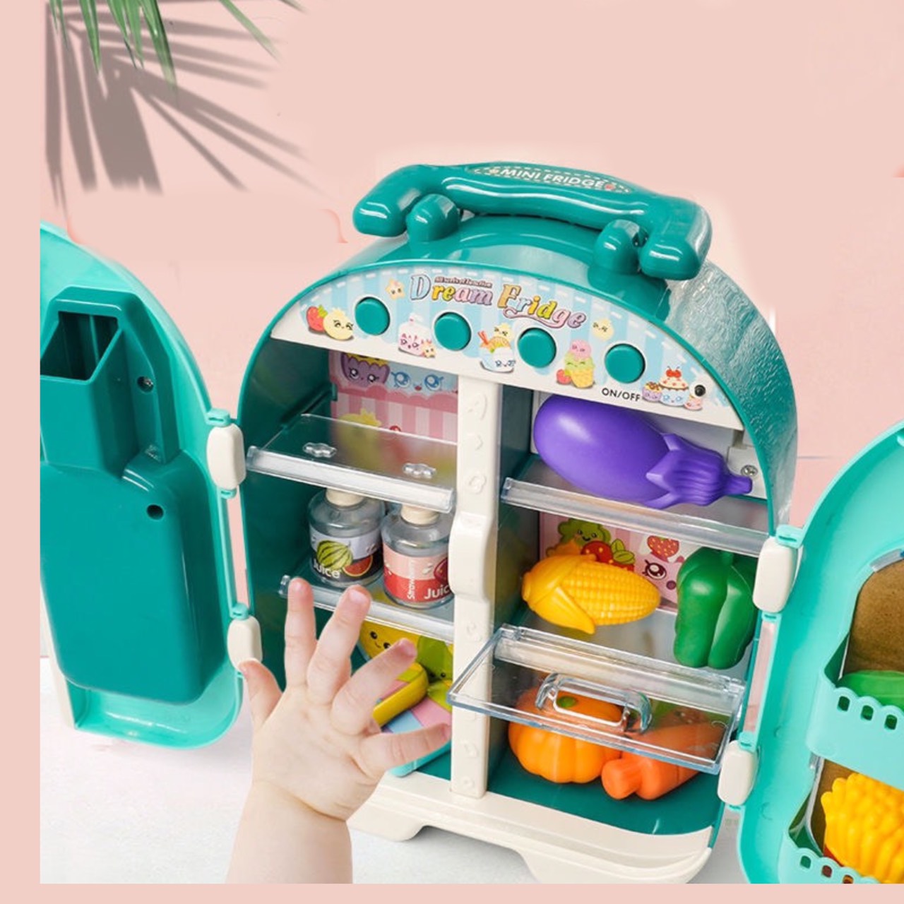 ĐỒ CHƠI NHÀ BẾP TỦ LẠNH MINI CHO BÉ 🍏🍒🍟🥗🧁🍭🧃🧊