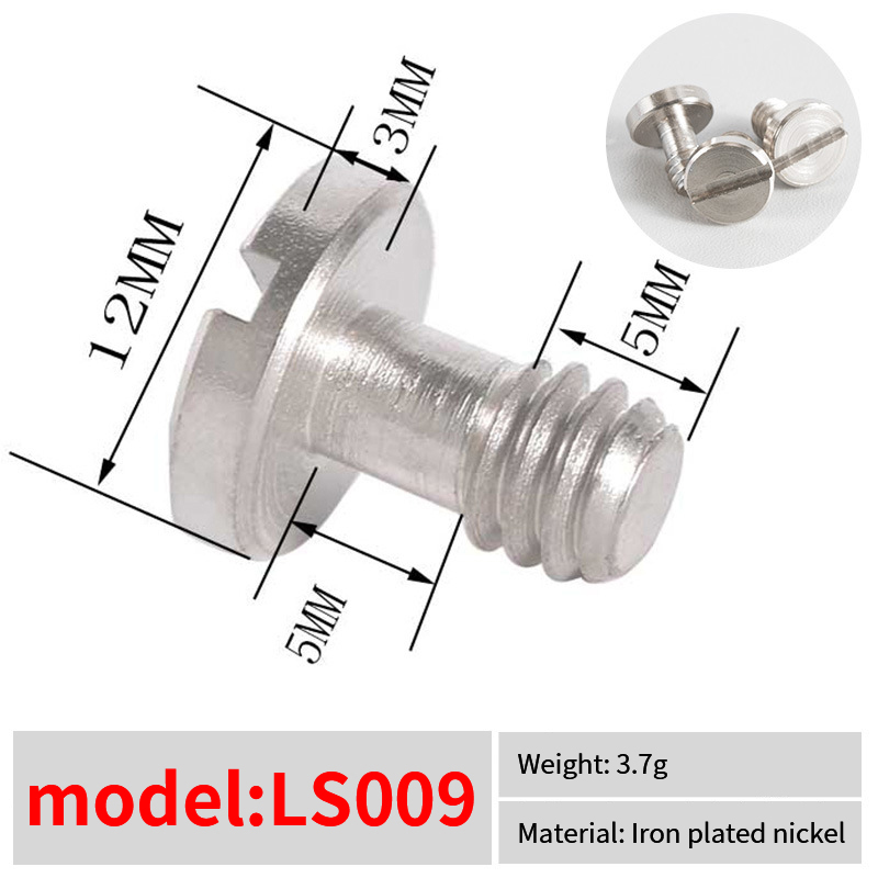 High Quality Camera Screw Set 1/4 Inch Quick Release Plate Screw DSLR Accessories Tripod Mount Adapter For DSLR Camera Tripod. 