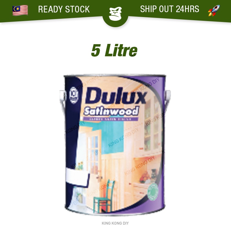 5L ICI DULUX Satinwood Matt Paint For Wood and Metal Cat Kayu Besi Cat