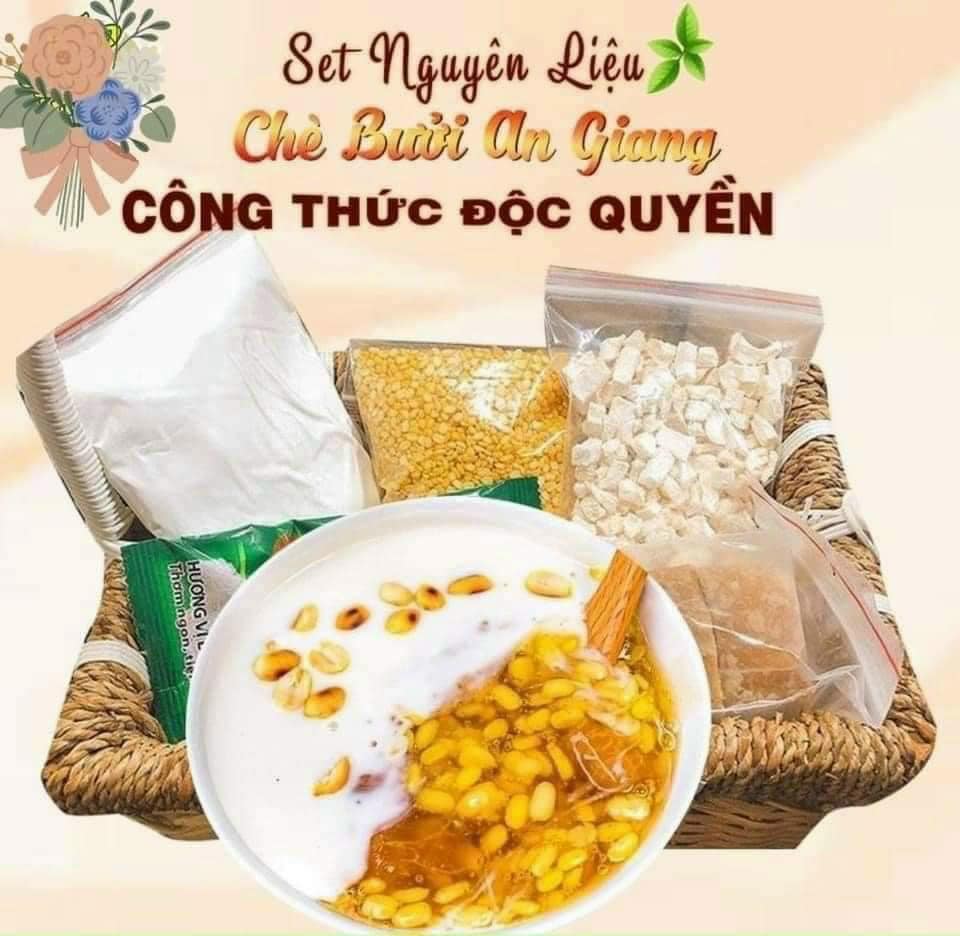 Sét nấu chè bưởi chuẩn ngon -set nguyên liệu nấu chè bưởi đậu xanh