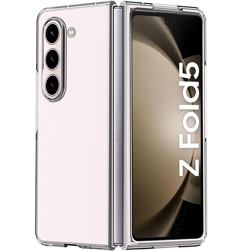 Phone Case for Samsung Galaxy Z Fold 5 Hard Case Transparent Anti-oxidation Clear Acrylic Candy Cover for Samsung Galaxy Z Fold 5 Back Cover