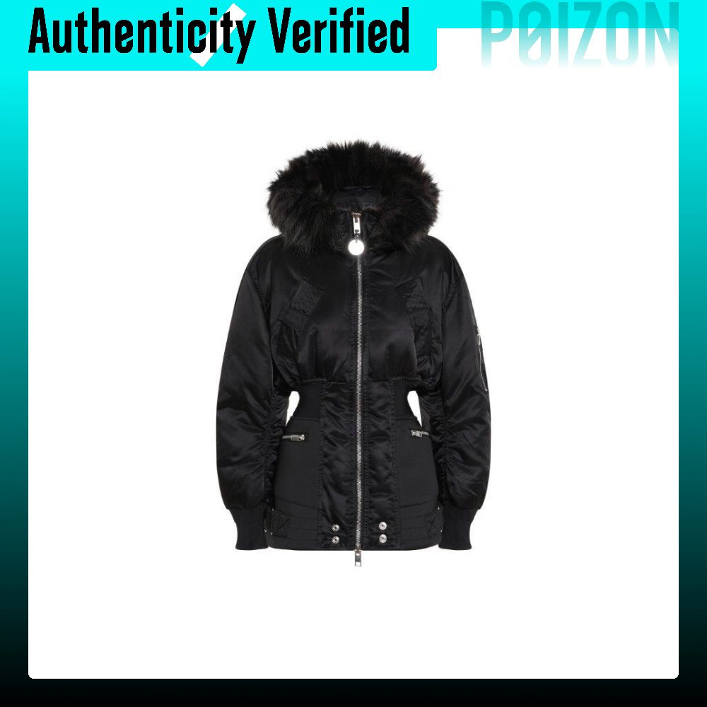 DIESEL Puffer Jackets Women's Black Hooded Non Detachable Moderate