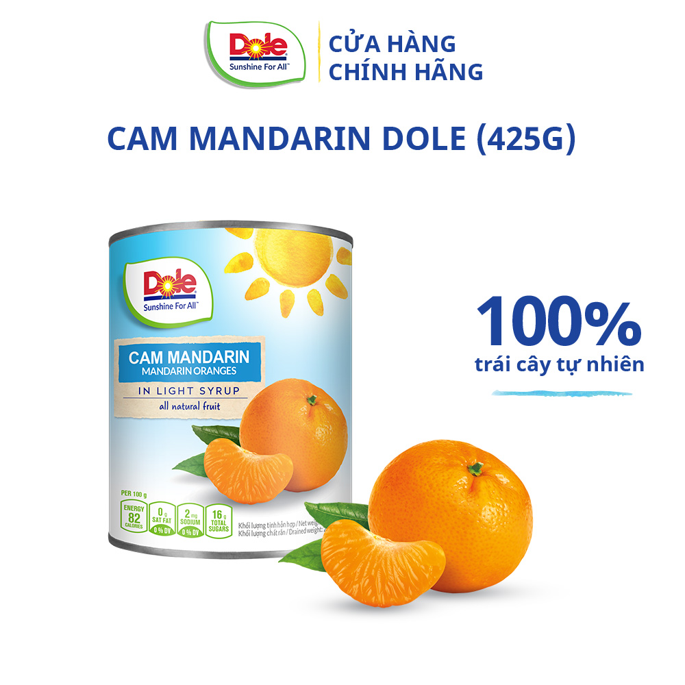 [VOUCHER GIẢM 25%]THÙNG CAM MANDARIN DOLE 12 X 425G