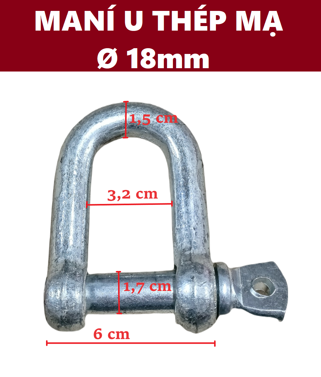 Plated Steel U-Shaped Clamp [Ø 18mm]