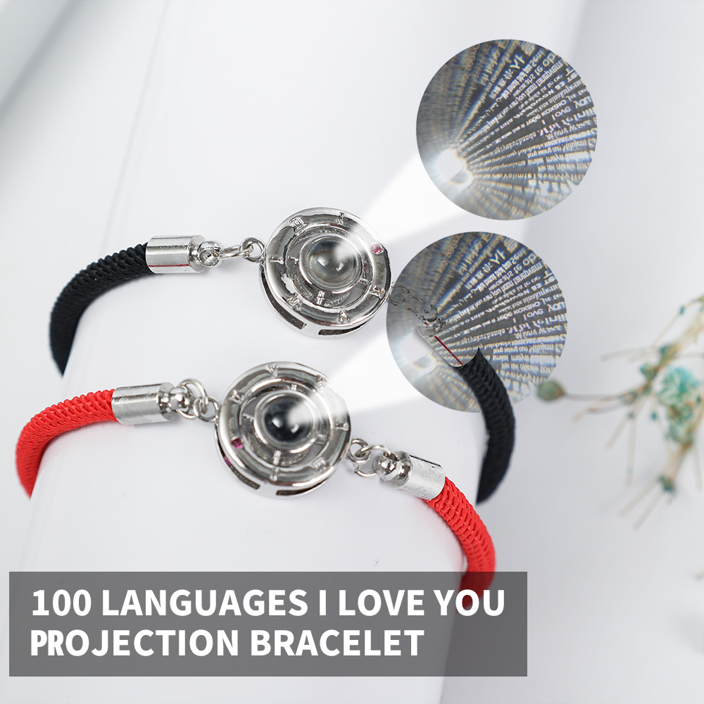 Projection 100 Languages?I Love You couple -Braided Rope -Lover