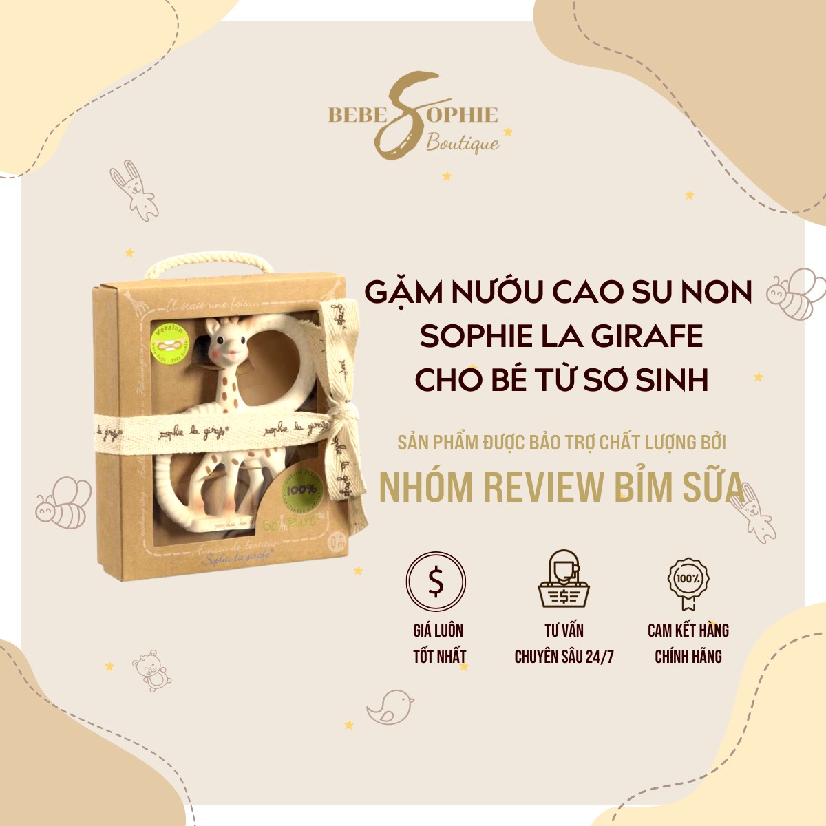 Gặm nướu Hươu Sophie cho bé từ 0M