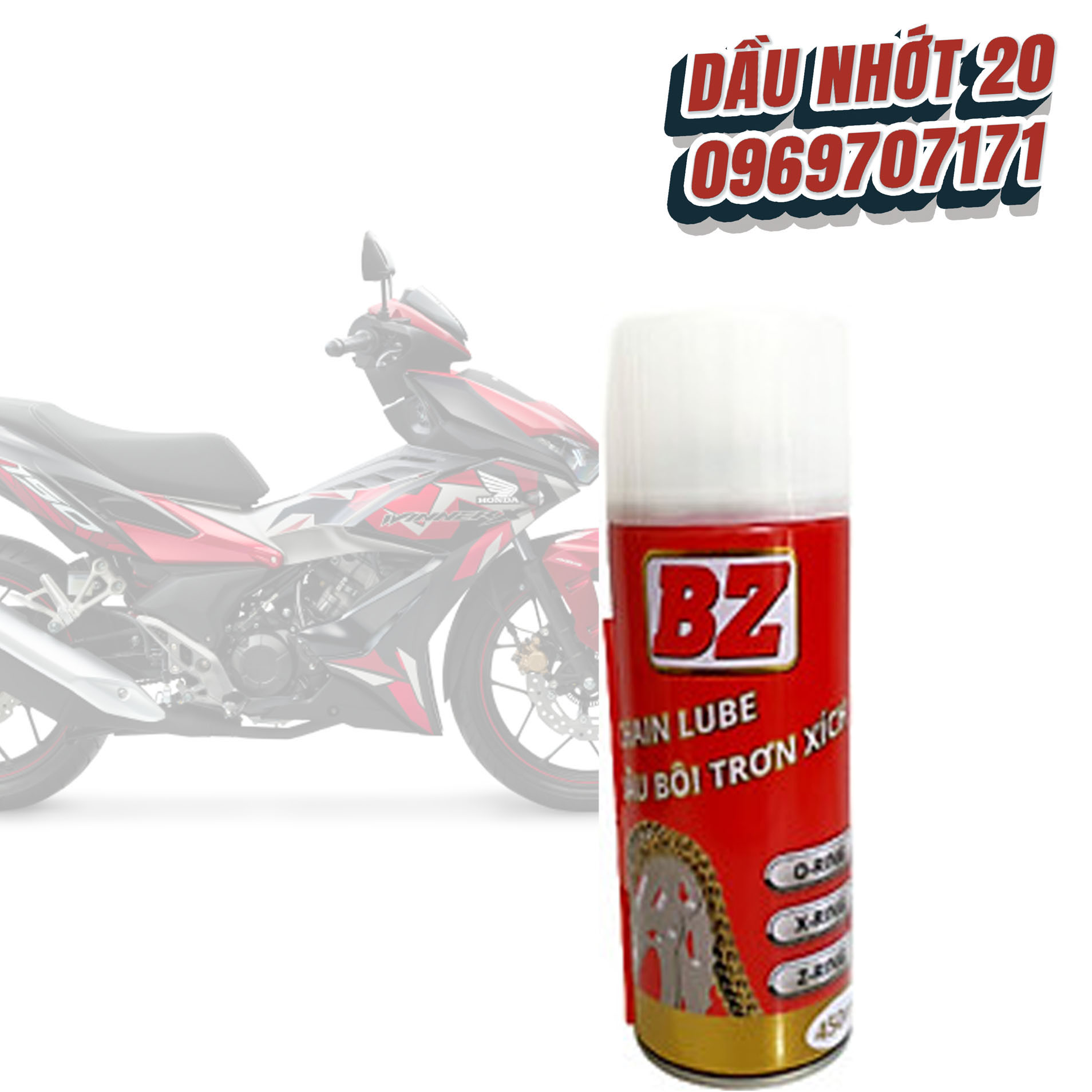 [HCM]Chai Xịt Dưỡng Sên BZ CHAIN LUBE 450ml