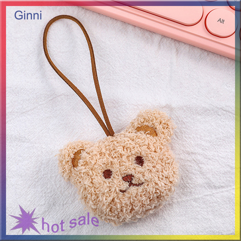 Ginni Cute Cartoon Bear Name Pendant Plush Decoration Kindergarten Name Tag Children's Name Tag Pendant Kawaii Keychain