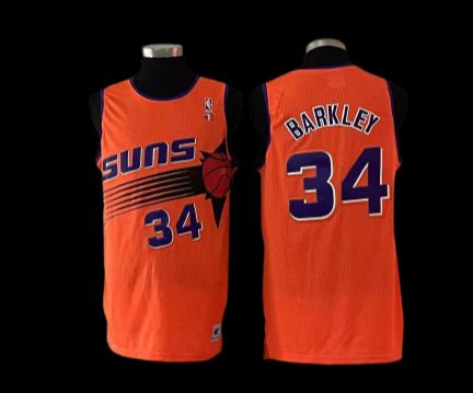 Men's Sports T-Shirt NBA Phoenix Suns 34# Charles Barkley Retro Casual  Short Sleeves, Loose Breathable Crew Neck Basketball Jersey,A,XXL:180~185cm:  Buy Online at Best Price in UAE 