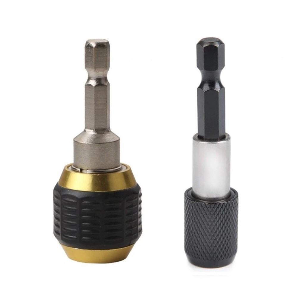 2pcs Keyless Drill Bit Chuck 1/4 'Hex Shank Screwdriver Impact Driver Adaptor Conversion Adapter