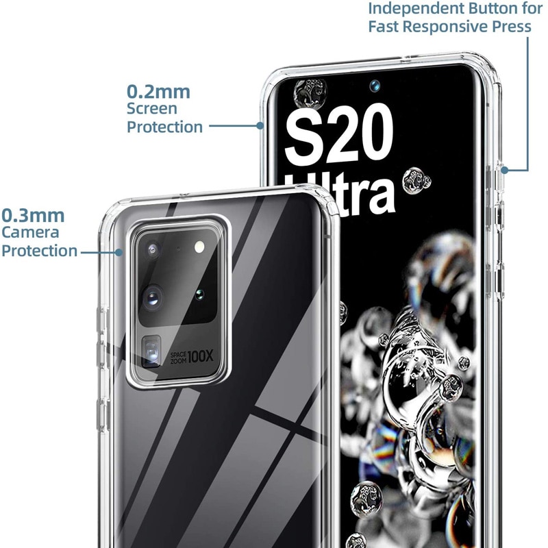 360 Protector Transparent Phone Case For Samsung Galaxy S24 S23 S22 S21FE S20 Plus S8 S9 S10 Note 20 Ultra 10 Pro A54 Full Cover.