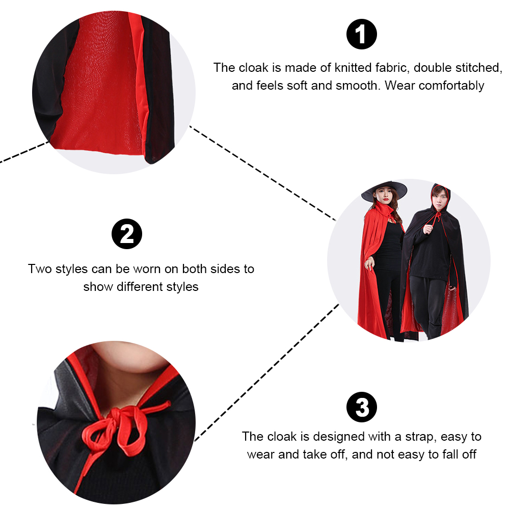 Costume Da Vampiro Bambino Con Mantello, Colletto Rialzato E Camicia, Per Halloween, Feste Di Ruolo, Taglie 3-10 Anni, Unisex - 3