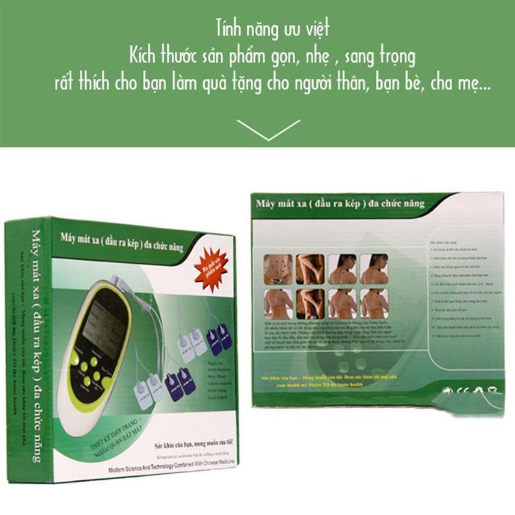 Máy massage trị liệu VIP 8 miếng dán ( Tiếng việt & tiếng anh)