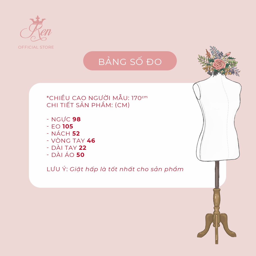 REN BY TEE - Áo Cổ Cánh Hoa Tay Ngắn
