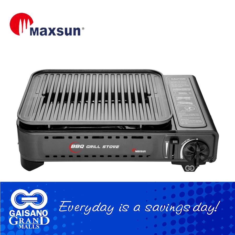 MAXSUN Mini BBQ Stove Gas, Portable BBQ Grill in Black 963 Gaisano