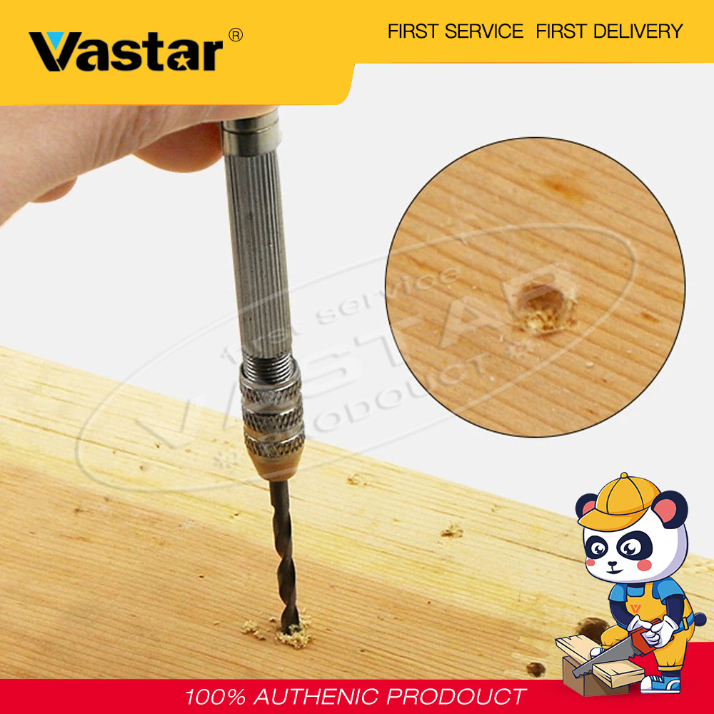 Vastar Mini Micro Aluminum Hand Drill With Keyless Chuck HSS Steel ...