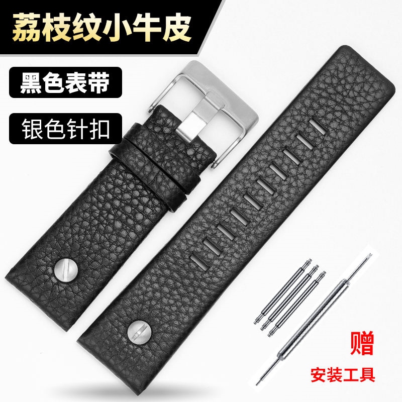 Dây đeo đồng hồ bằng da diesel thay thế dz4323 1657 4343 nam nữ dây đồng hồ đôi phụ kiện 24mm