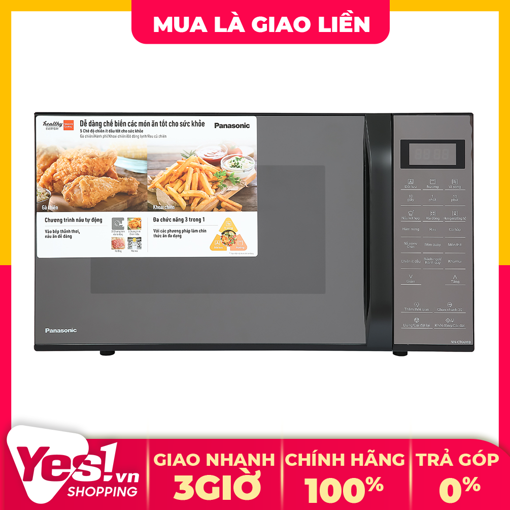 Lò vi sóng có nướng panasonic nn-ct66mbyue 27 lít - bảo hành chính hãng - voucher 10% lên đến 800k