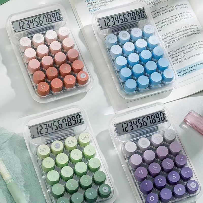 【Trick or Treat Alliance Mall】Gradient Large Button Calculator Large Screen Electronic Calculator 10 Digit Student Calculator.