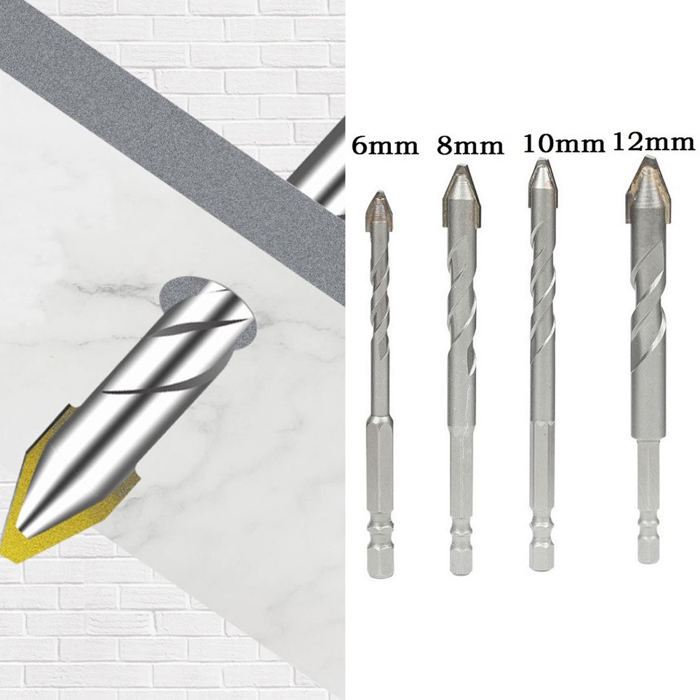 Toolstar 1Pcs Ceramic Tile Glass Triangular Drill Bit 6/8/10/12mm For Concrete Plastic Soft Metal