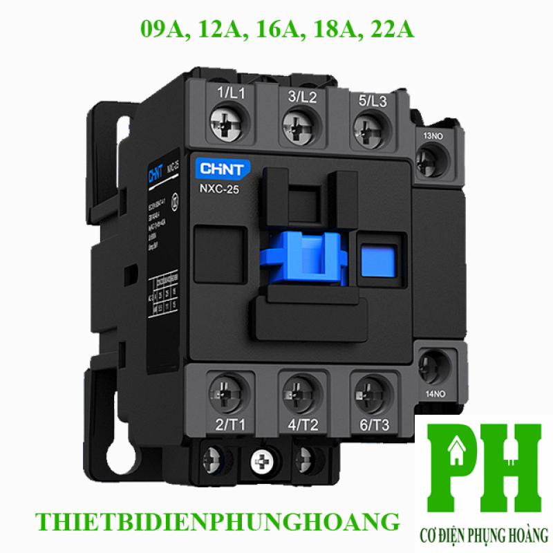 Contactor khởi động từ 09a-12a-16a-18a-22a - 3 pha loại nxc chint
