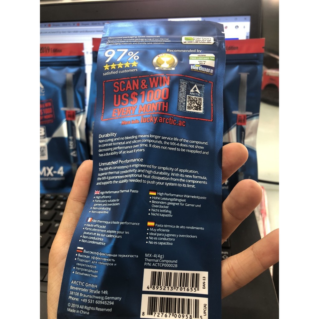 Keo tản nhiệt Ống ARCTIC MX-4 (4G)