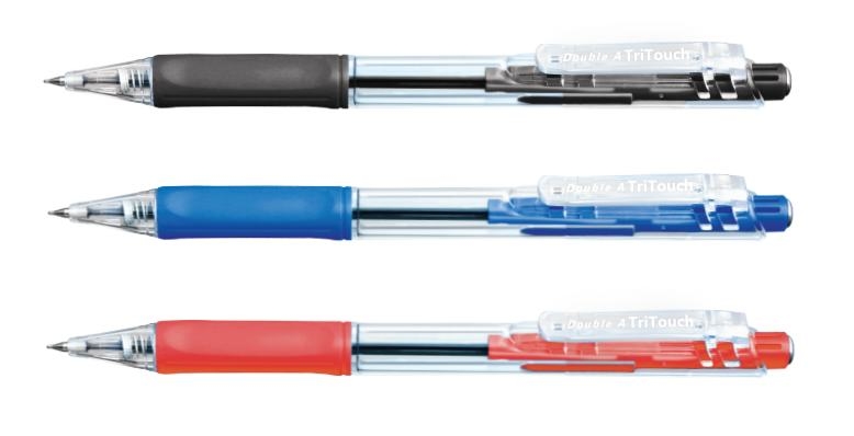 (Giá rẻ) Hộp 12 Bút Bi Double A Tritouch DBP-107 0.7mm ( Bút đầu ngòi nhỏ)