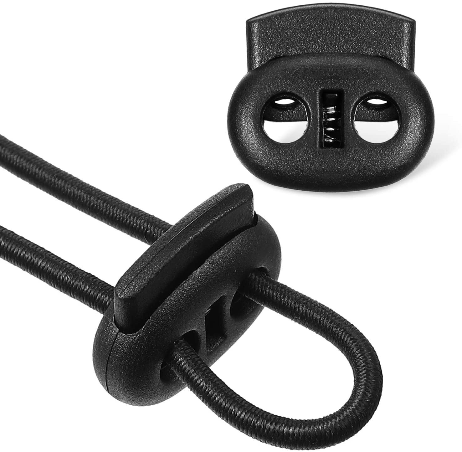 10Pcs Shock Cord Rope Stopper Lock End Toggle Buckle and Metal Spring 4 Types