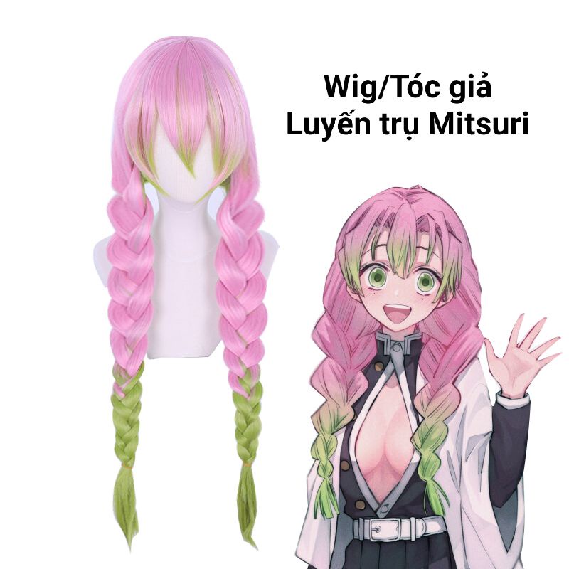 Wig/tóc giả Cosplay Viêm trụ Rengoku trong Kimetsu no Yaiba cực kỳ đẹp mắt