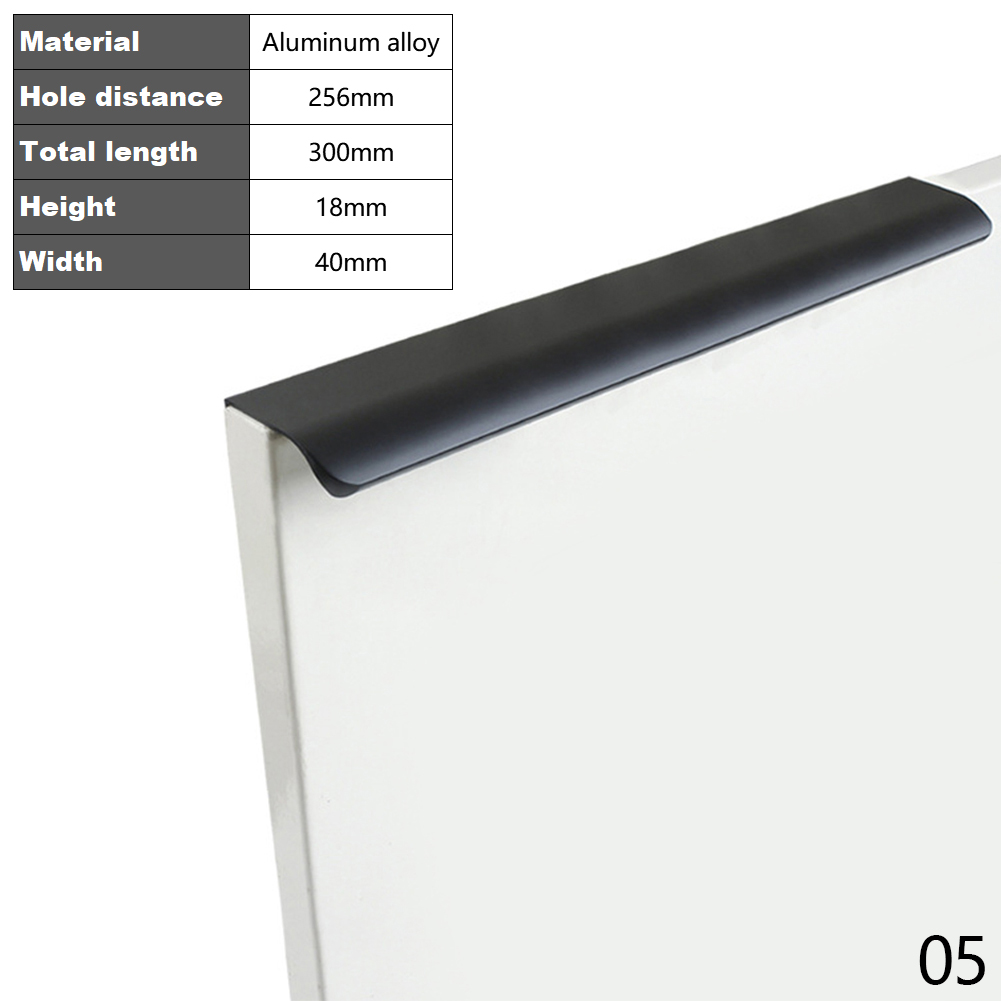 Hittime Gold Black Hidden Cabinet Pulls Aluminum Alloy Kitchen Cupboard Handles Drawer Knobs Furniture Handle Bedroom Hardware