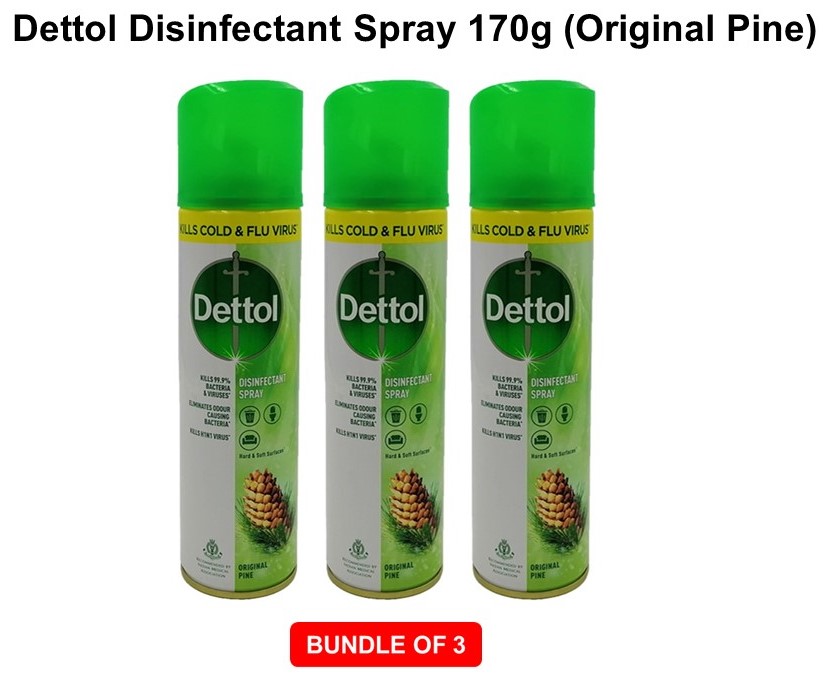 Bundle Of 3 Dettol Disinfectant Spray 170g Lazada Singapore
