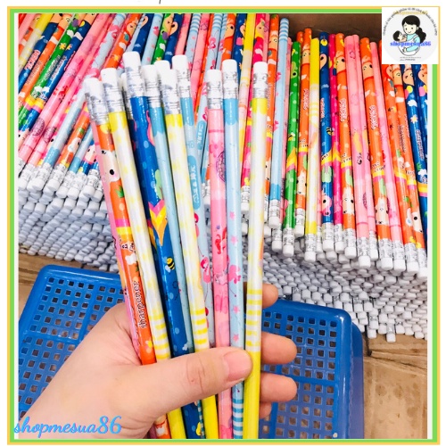 Bút chì HB  hoạt hình dễ thương cho bé (5 cây)