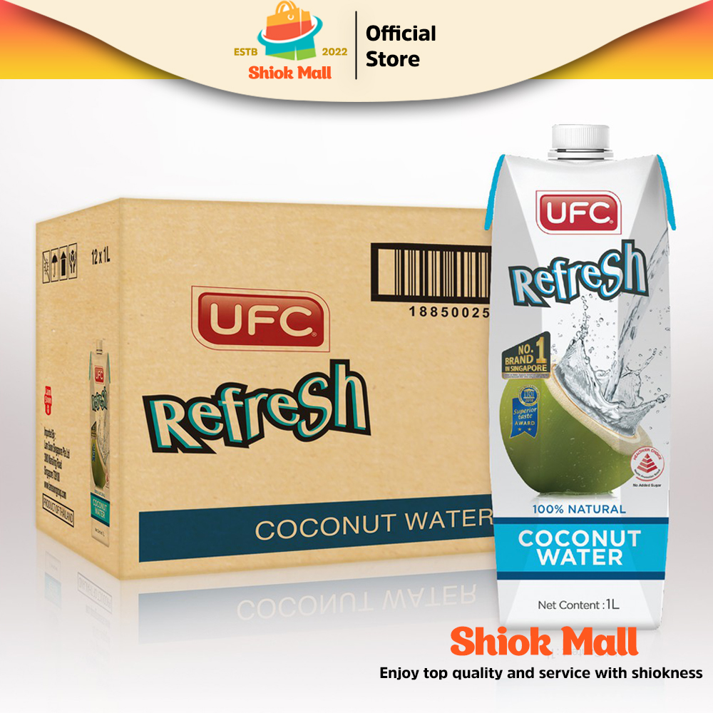 UFC Coconut Water 12 Packs (1L) Shiok Mall Lazada Singapore