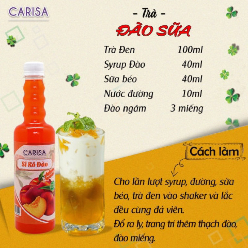 Siro Carisa Làm Trà Trái Cây Chai 500ml