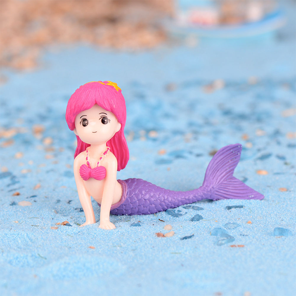 1Pc DIY Mermaid Mini Model Figurine Miniature Fairy Garden Bonsai Aquarium Decor