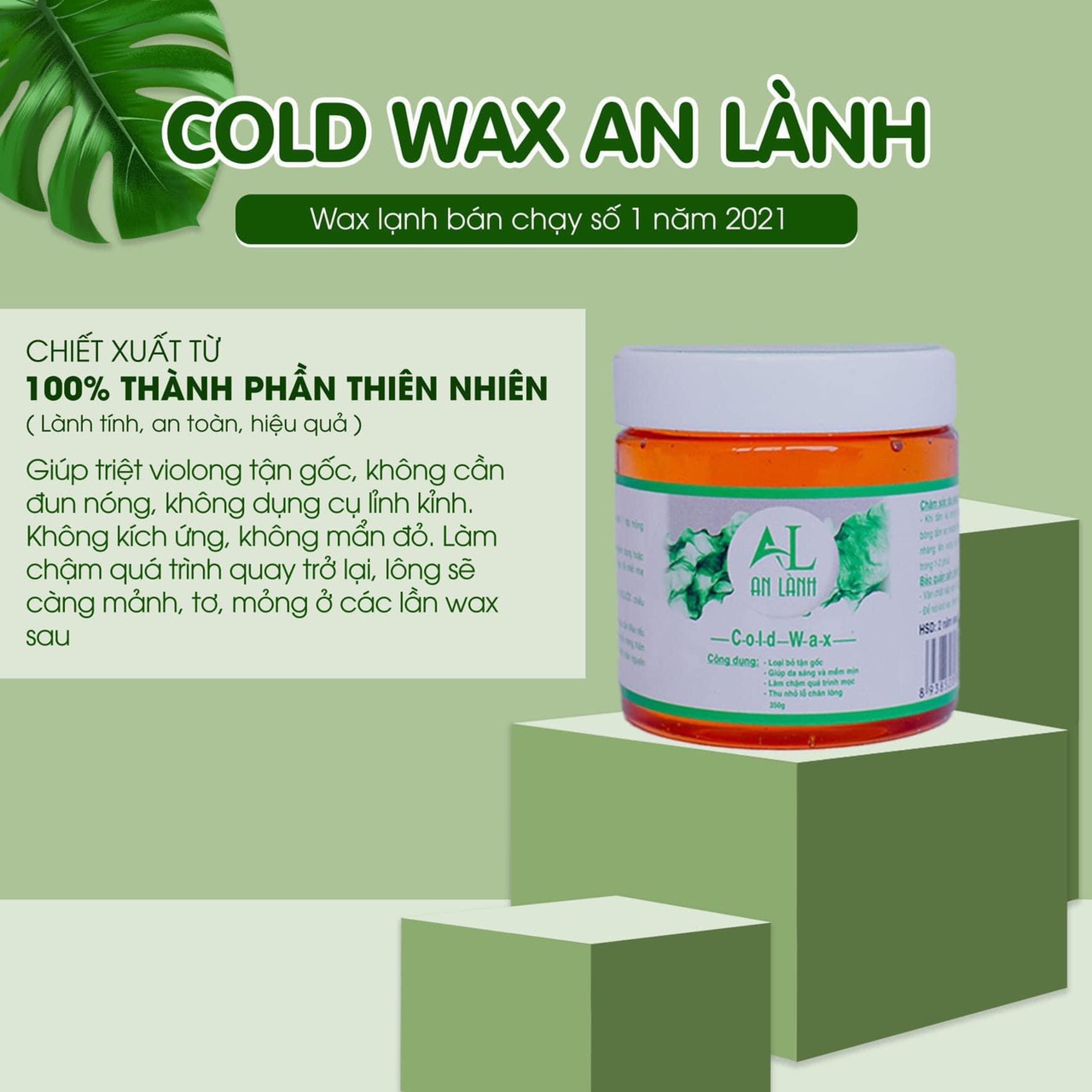 Wax lông An lành ( Tặng 50 tờ giấy + 2 que wax )