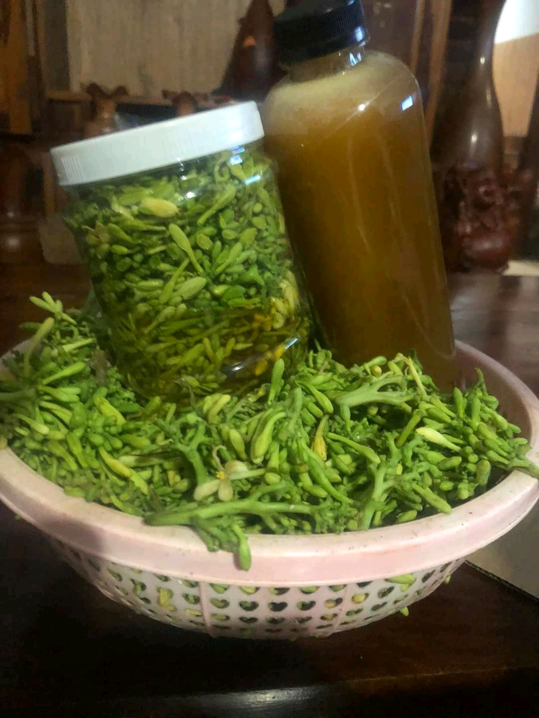 Hoa đu đủ đực ngâm mật ong