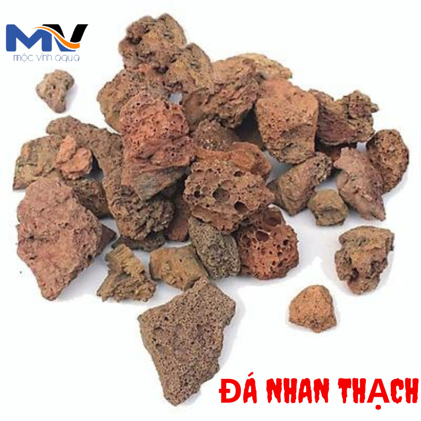 [ Túi 1kg ] Đá nham thạch đỏ lọc nước cho hồ cá