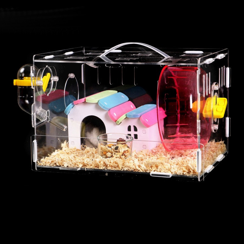 Đế Lồng Chuột Nhảy Và Chuột Hamster Thúc Đẩy Việc Đào Hang Theo Bản Năng Trong Khi Chứa Rác Và Mảnh Vụn Bao Gồm Tất Cả Các Phụ Kiện Và Đường Hầm Chơi